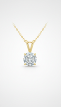 18k Gold Solitaire Pendant