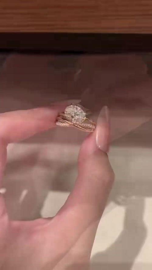 QIORA 3.00ct lab diamond ring, E colour VVS, 18K gold